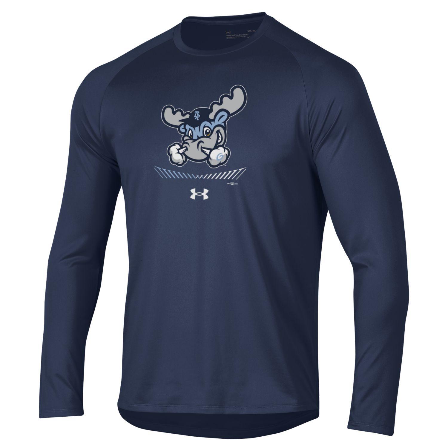 Wilmington Blue Rocks Adult Navy UA L/S Tech Tee - Wilmington Blue Rocks product image