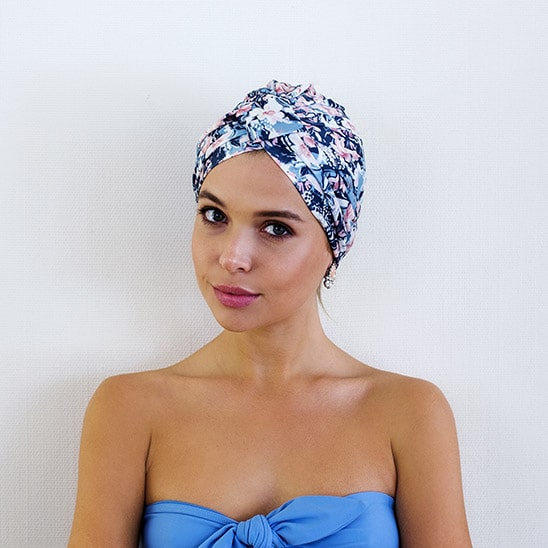 fabric lined shower cap