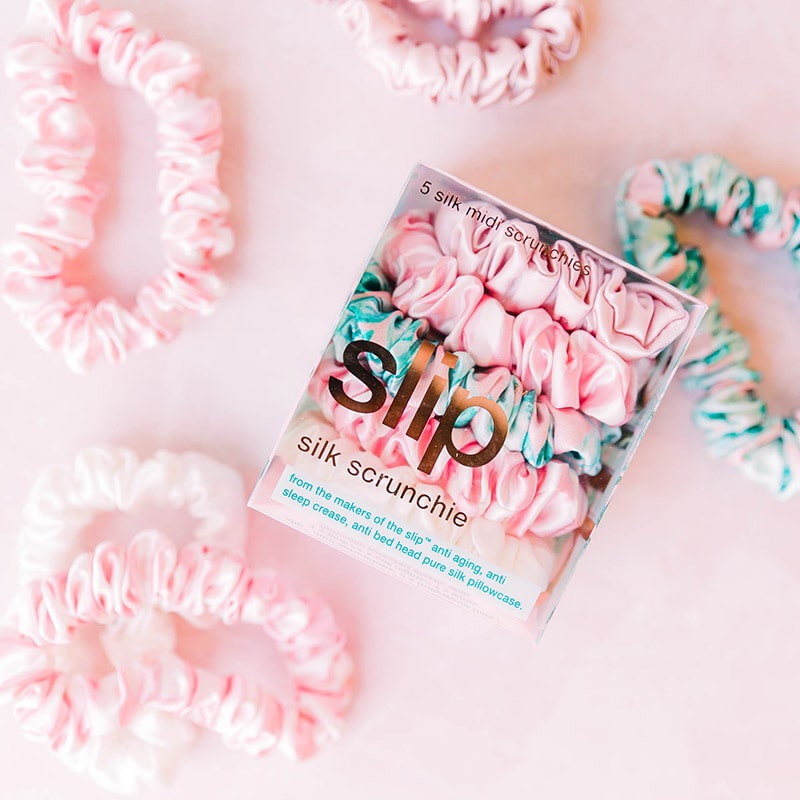 slip silk midi scrunchie