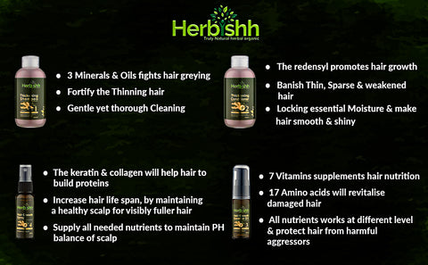 Herbishh Hair Volumizing ultimate Kit- 4 items in 1 set