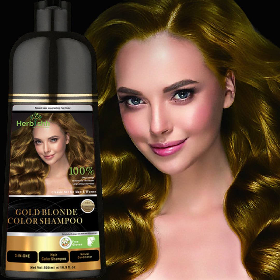 Gold Blonde Hair Color Shampoo - Herbishh