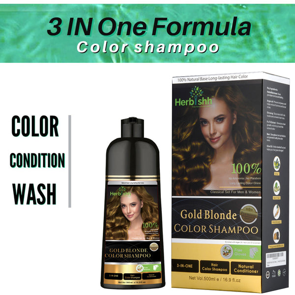 Gold Blonde Hair Color Shampoo - Herbishh