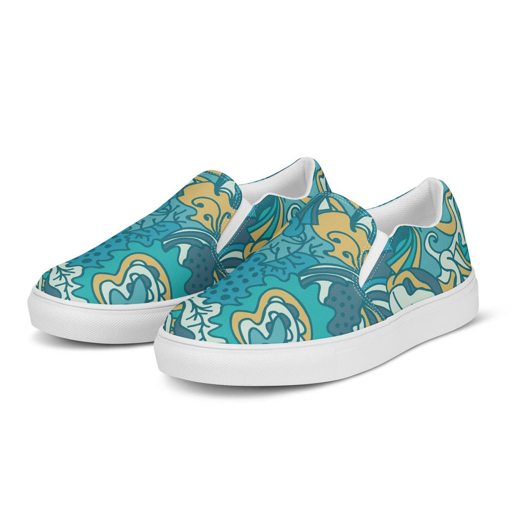 Masu Slip On Canvas Women's Sneakers - Abstract Pastel All Over