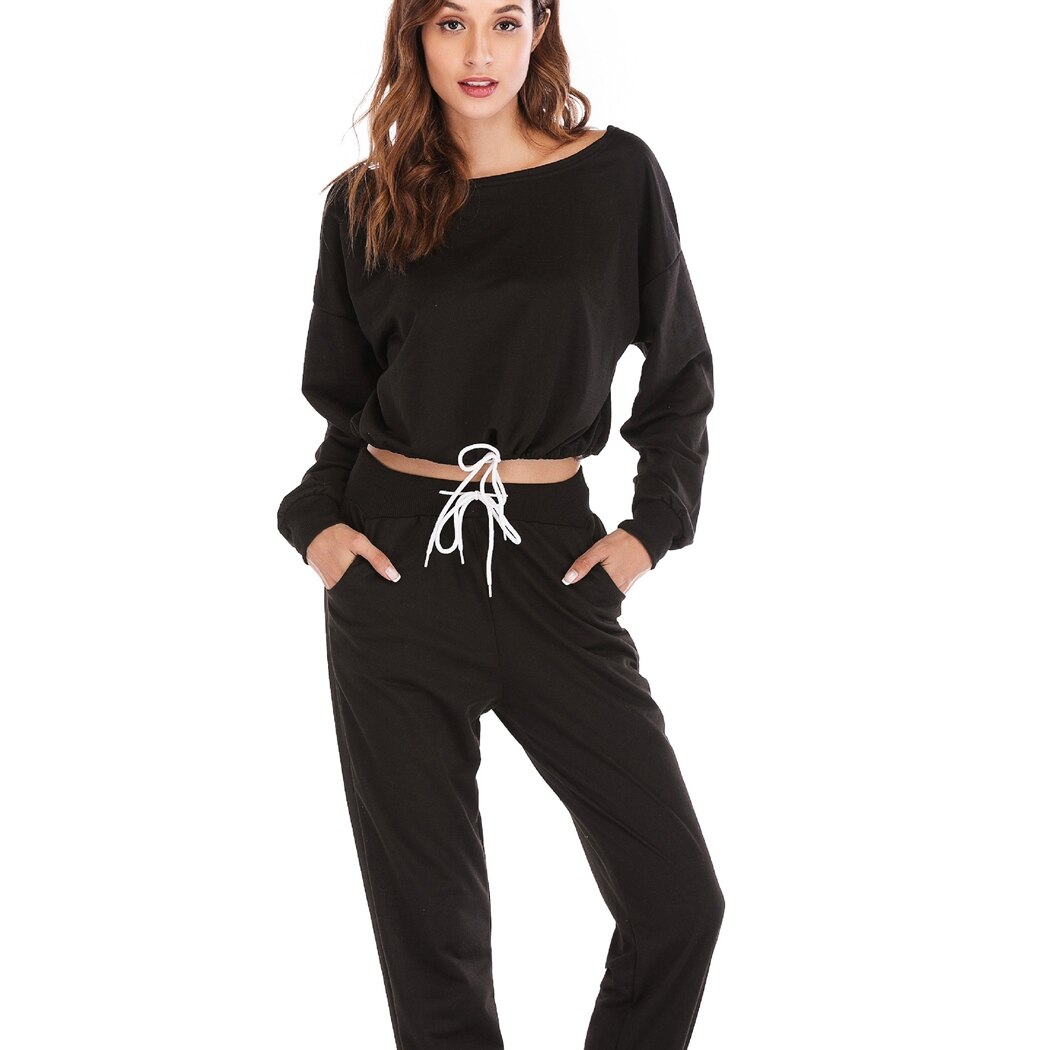 crop top with jogger pants