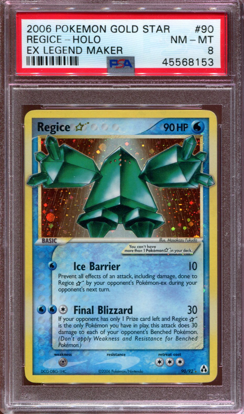 regice pokemon card