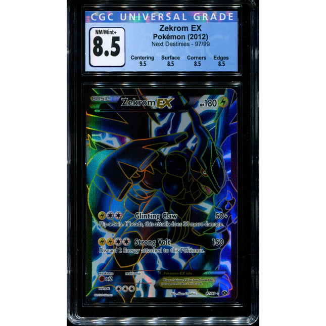 Pokemon PSA 3 Zekrom EX 97/99 Full Art Holo Rare BW Next Destinies