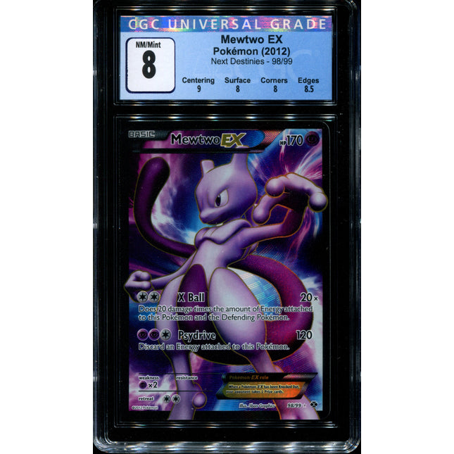 Mewtwo-EX - 98/99 - Full Art Ultra Rare Card Next Destinies Pokemon