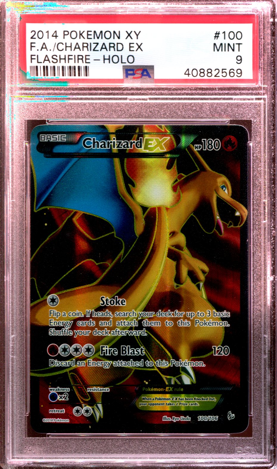 Charizard Ex Full Art Xy Flashfire 100 106 Psa 9