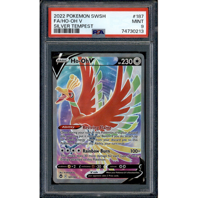 Ho-Oh V 187/195 Full Art Ultra Rare Silver Tempest Pokémon TCG NM