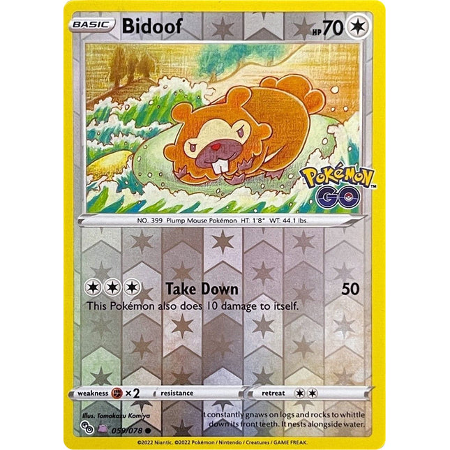 Bidoof (059/078) (Peelable Ditto) [Pokémon GO]