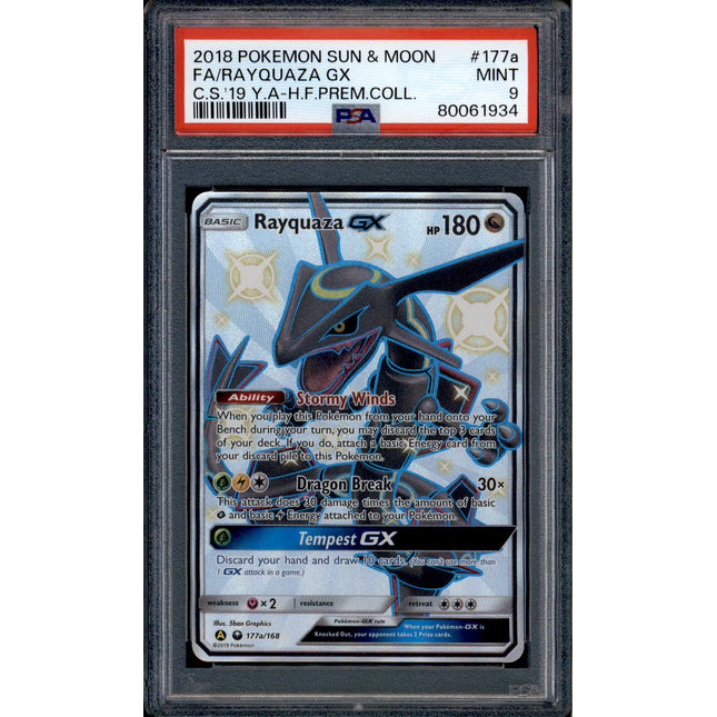 Rayquaza GX - 177a/168 - PSA 9 - Shiny GX - Hidden Fates - Pokemon - 6 –  Squeaks Game World