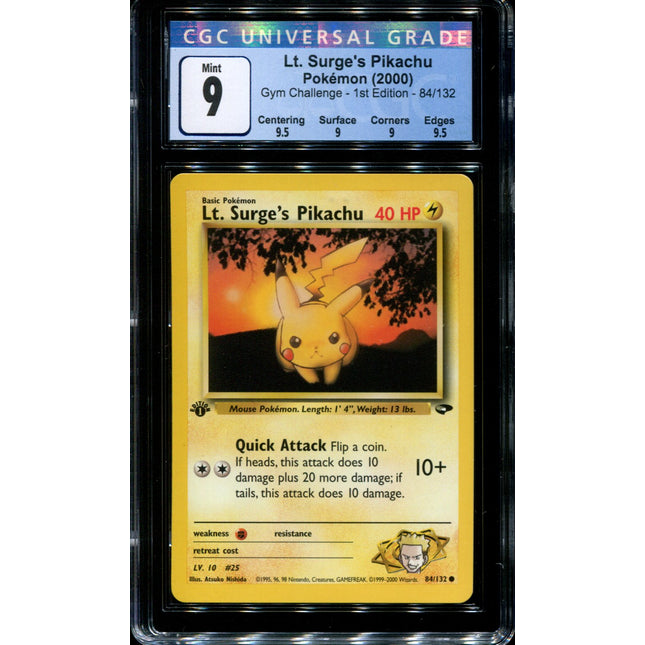 POKEMON CARD GAME GYM - Lt. Surge's Pikachu No.025