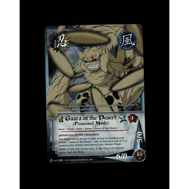 Gaara of the Desert - 818 - NM - 1st Edition - Foil - Naruto CCG