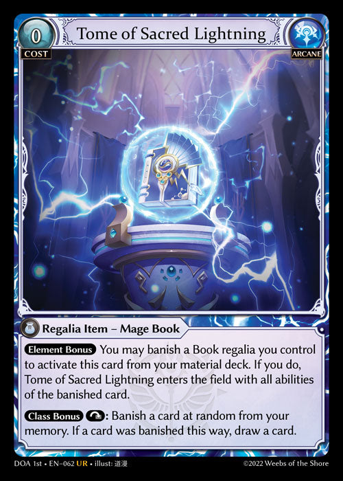 熱販売 Grand Archive Foil Lightning Sacred of Tome Alter DOA TCG