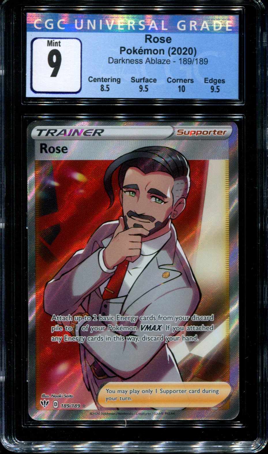 Rose 1 1 Cgc 9 Mint Darkness Ablaze 611