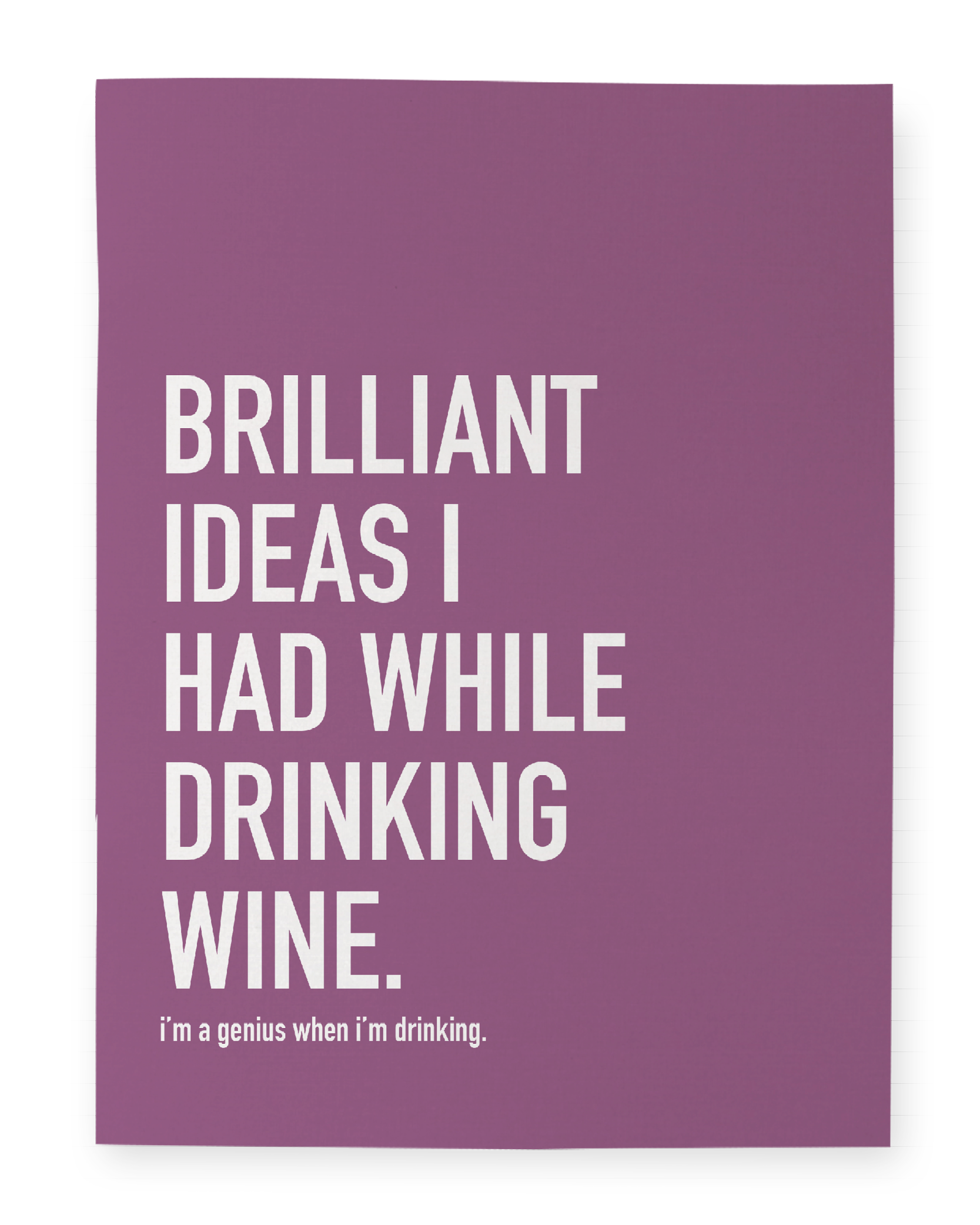 Classy Cards Creative - While Drinking Wine Notebook