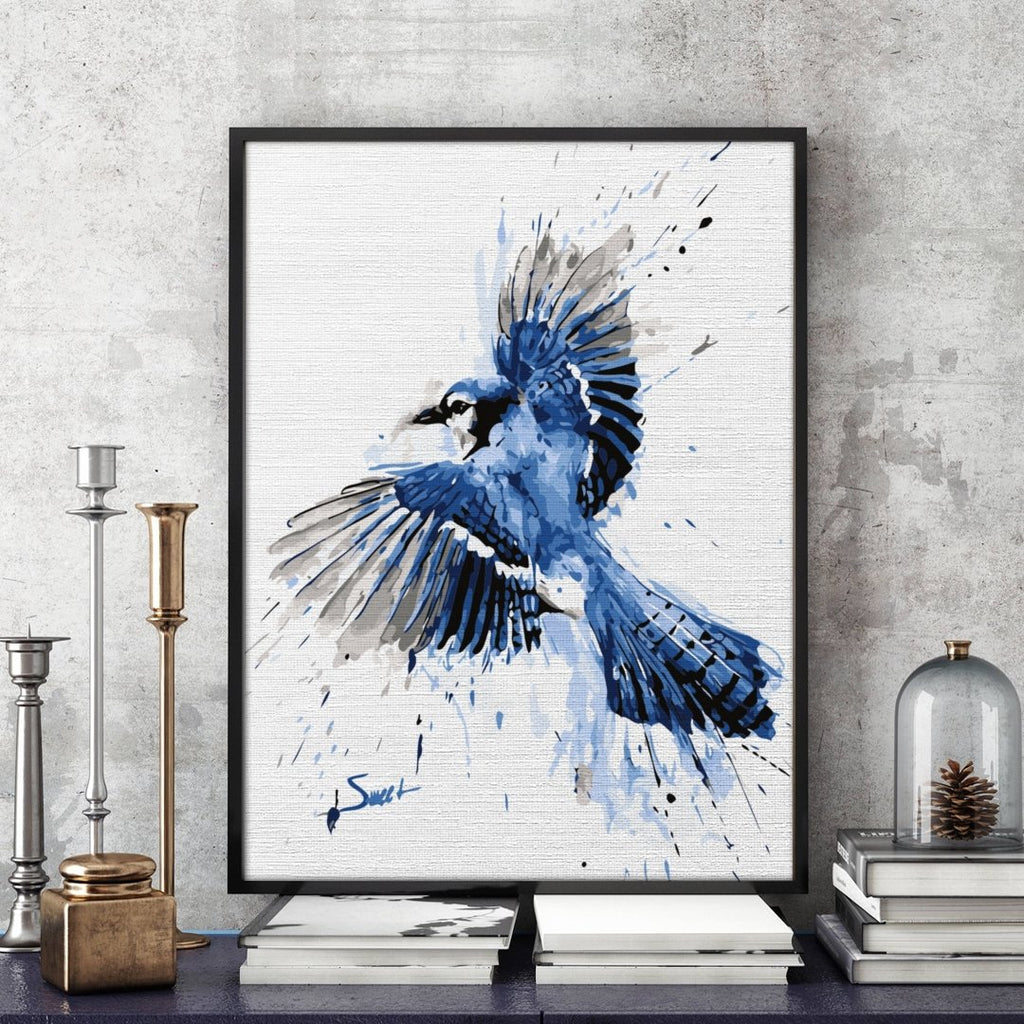 Blue Hummingbird - Pictură pe numere