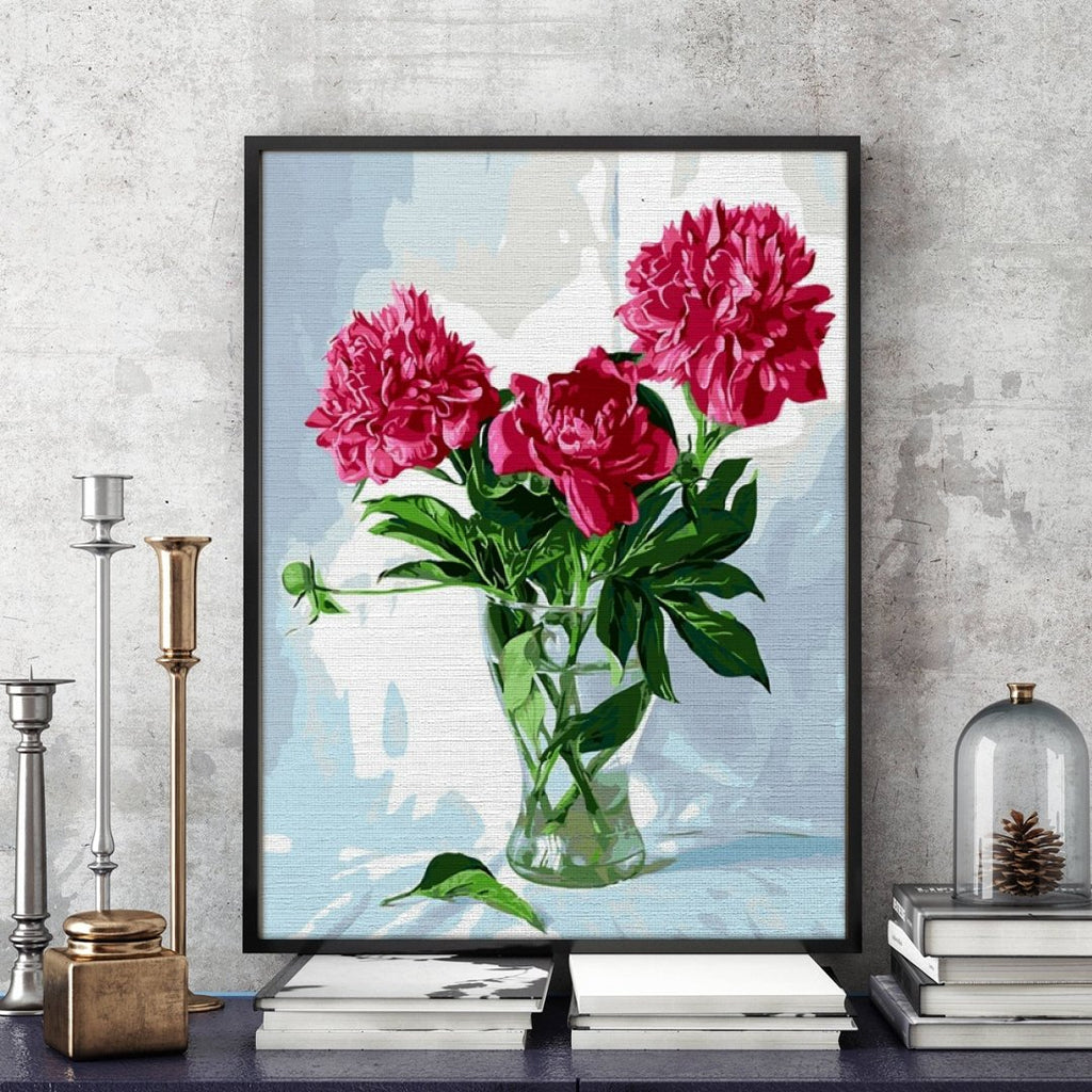 Delicate Pink Peonies - Pictură pe numere