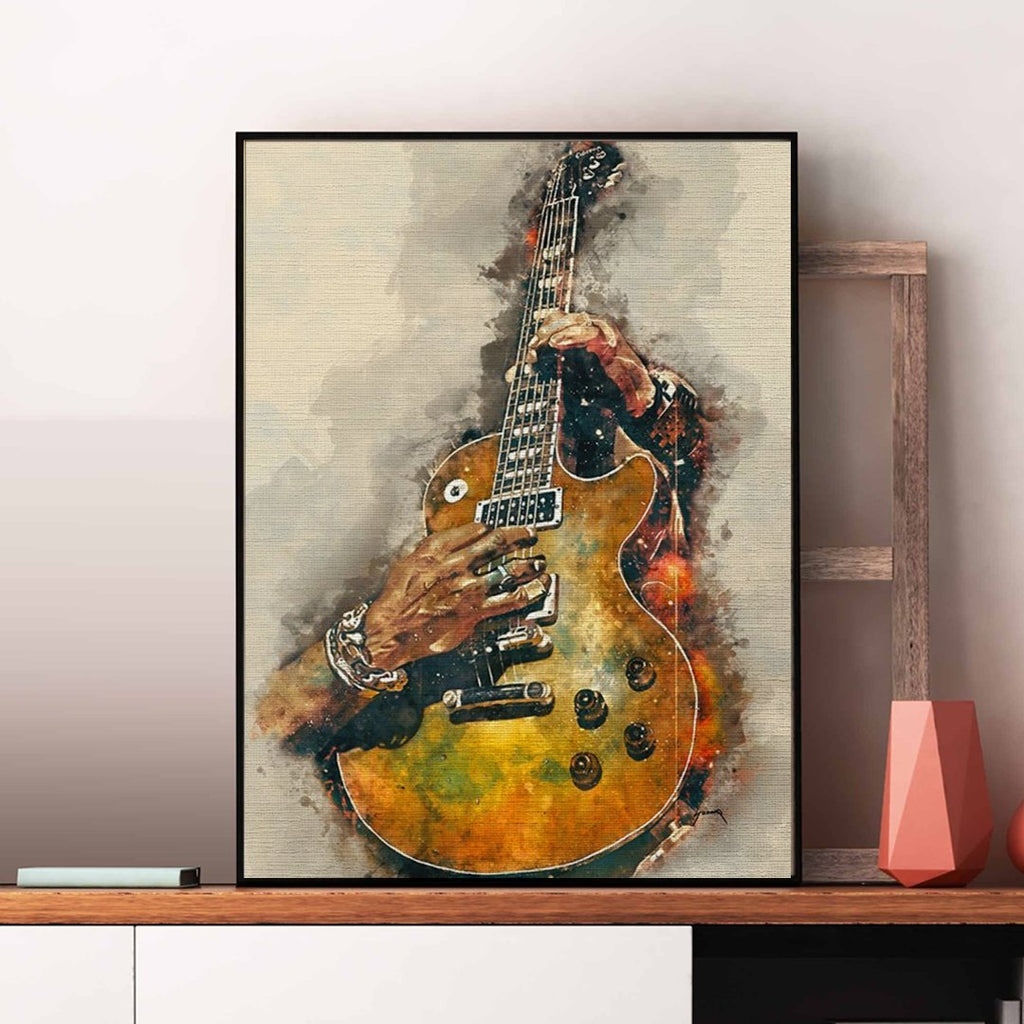 Music is art (Vintage Electric Guitar) - Pictură pe numere