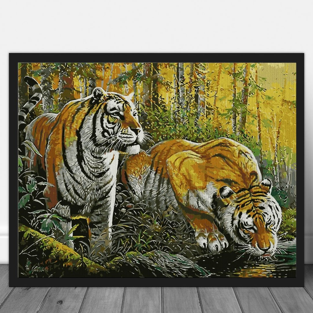 Tigers in Wildness - Picturi pe numere