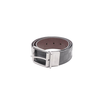 Louis Vuitton LV Initiales Silver Buckle Reversible Belt Damier Graphite  40mm Black Lining in Canvas with Silver-tone - US