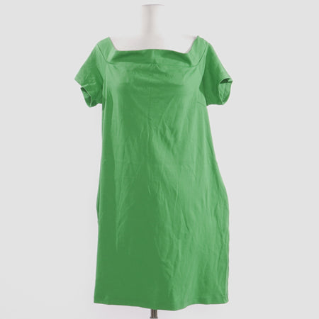 Green Sheath Off Shoulder Dress