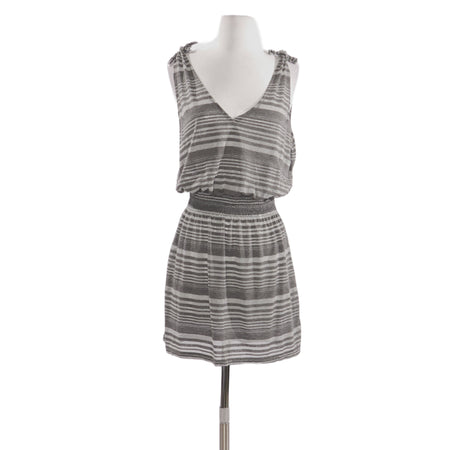 Gray Striped Mini Dress