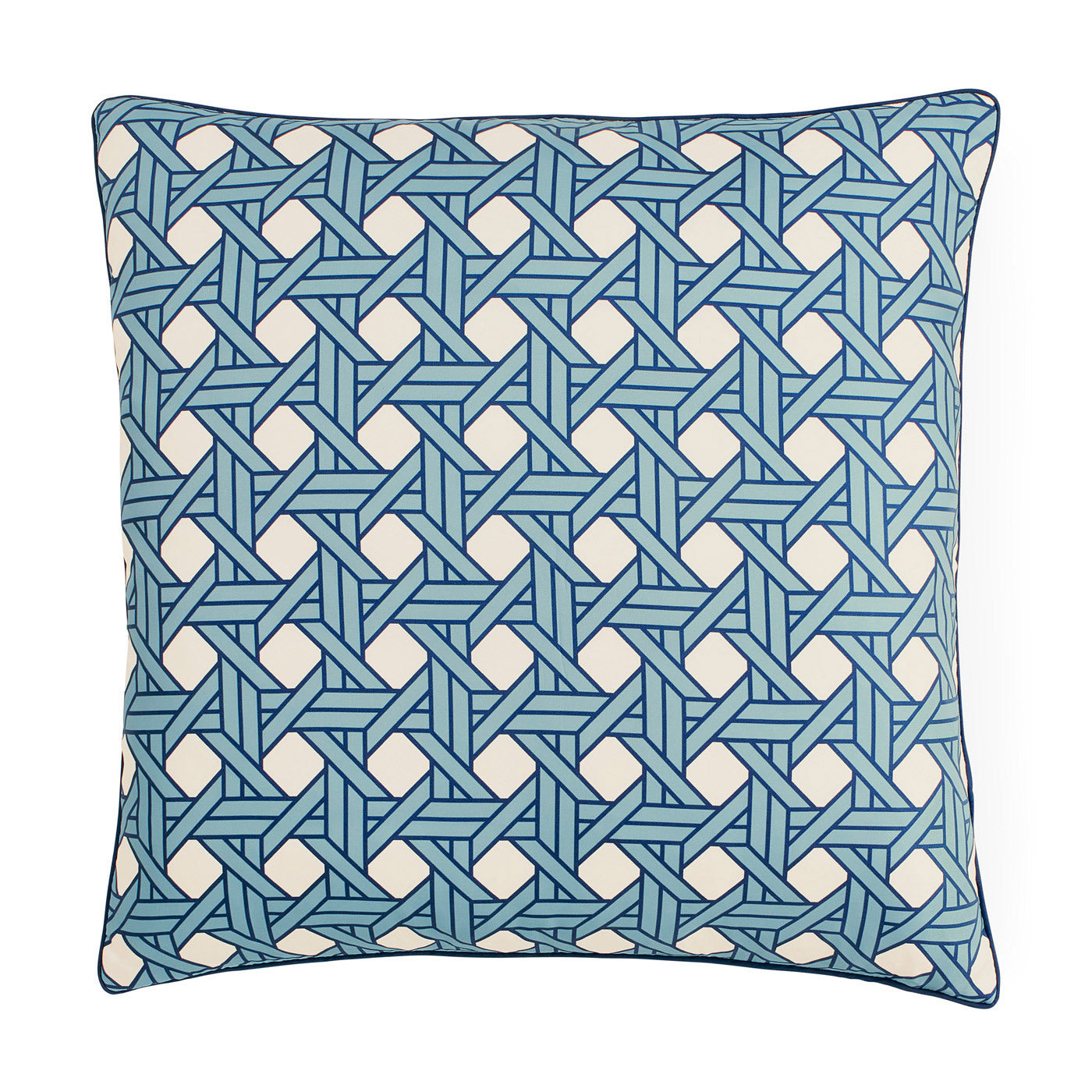 Basketweave Blue Cushion