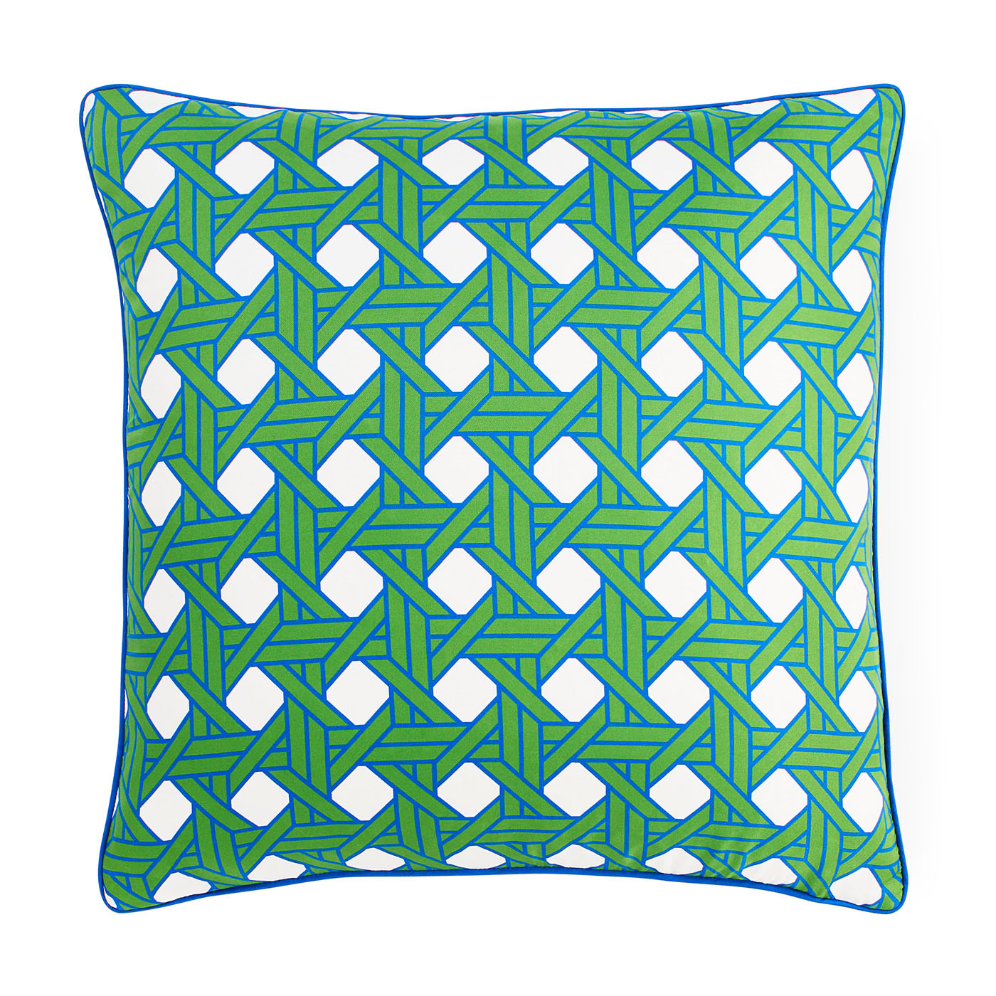 Basketweave Green Cushion