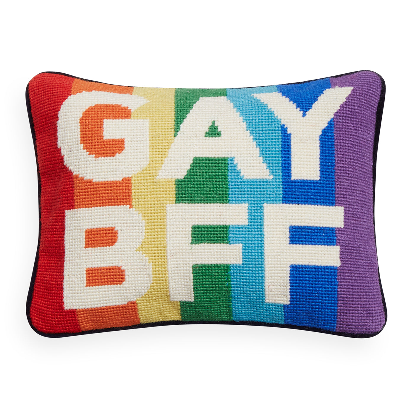 Gay BFF Needlepoint Cushion