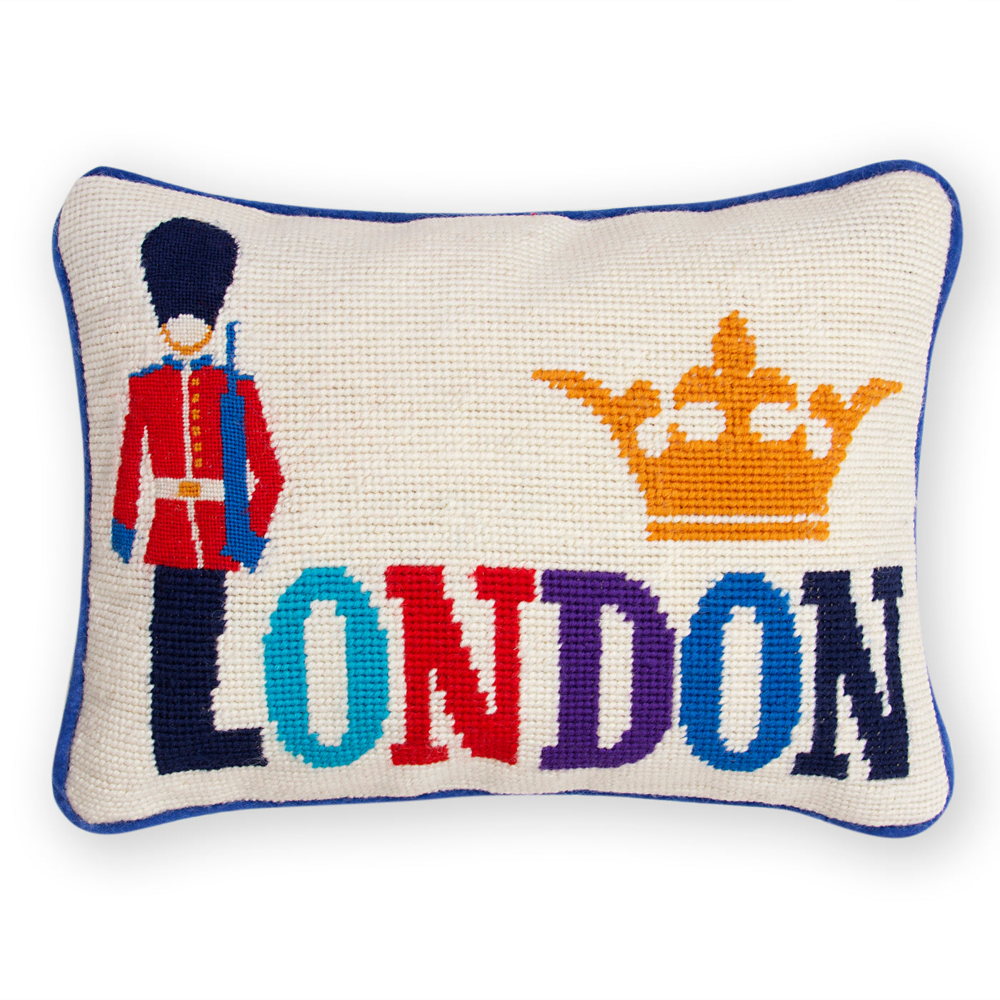 London Needlepoint Throw Cushion