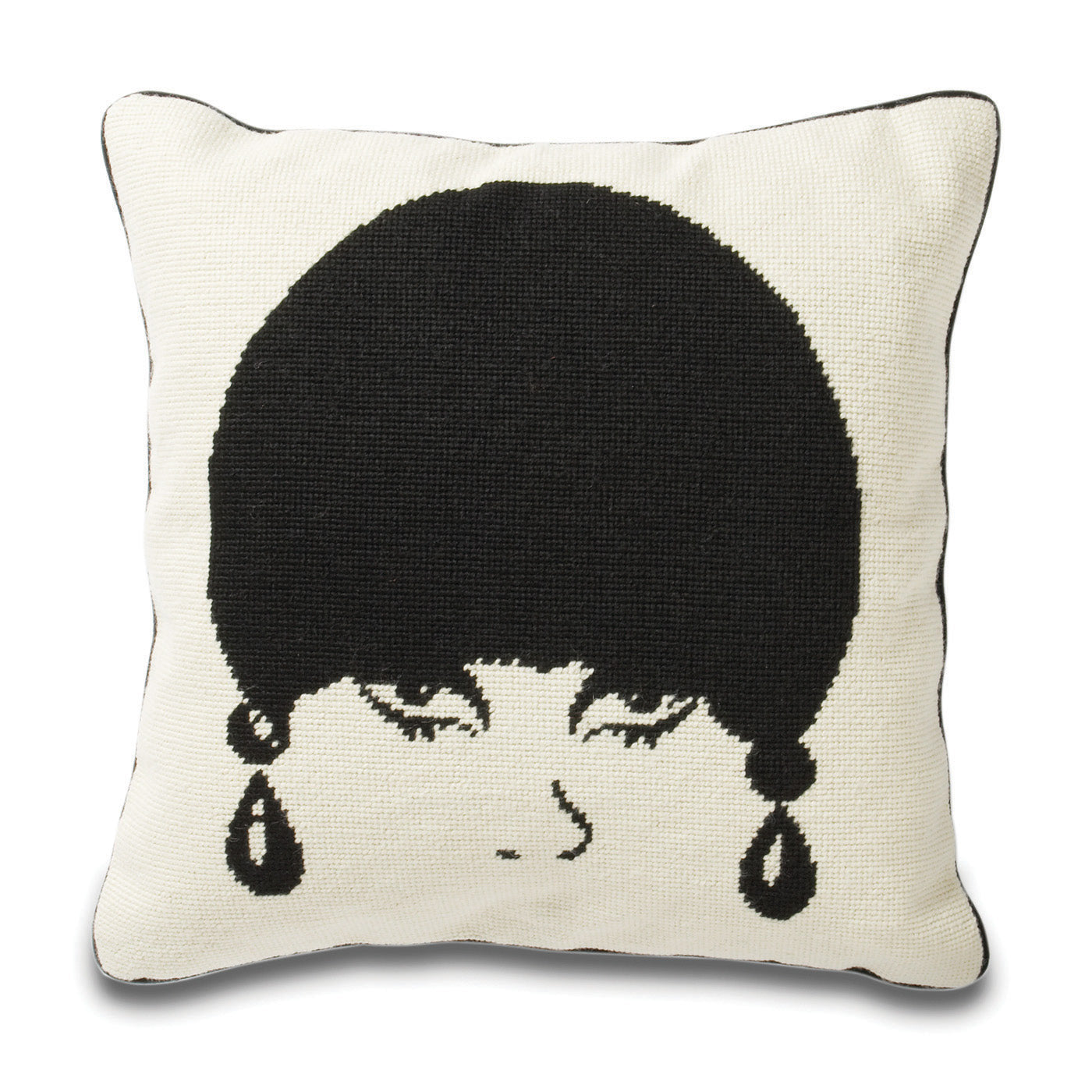 Mod Model Needlepoint Cushion