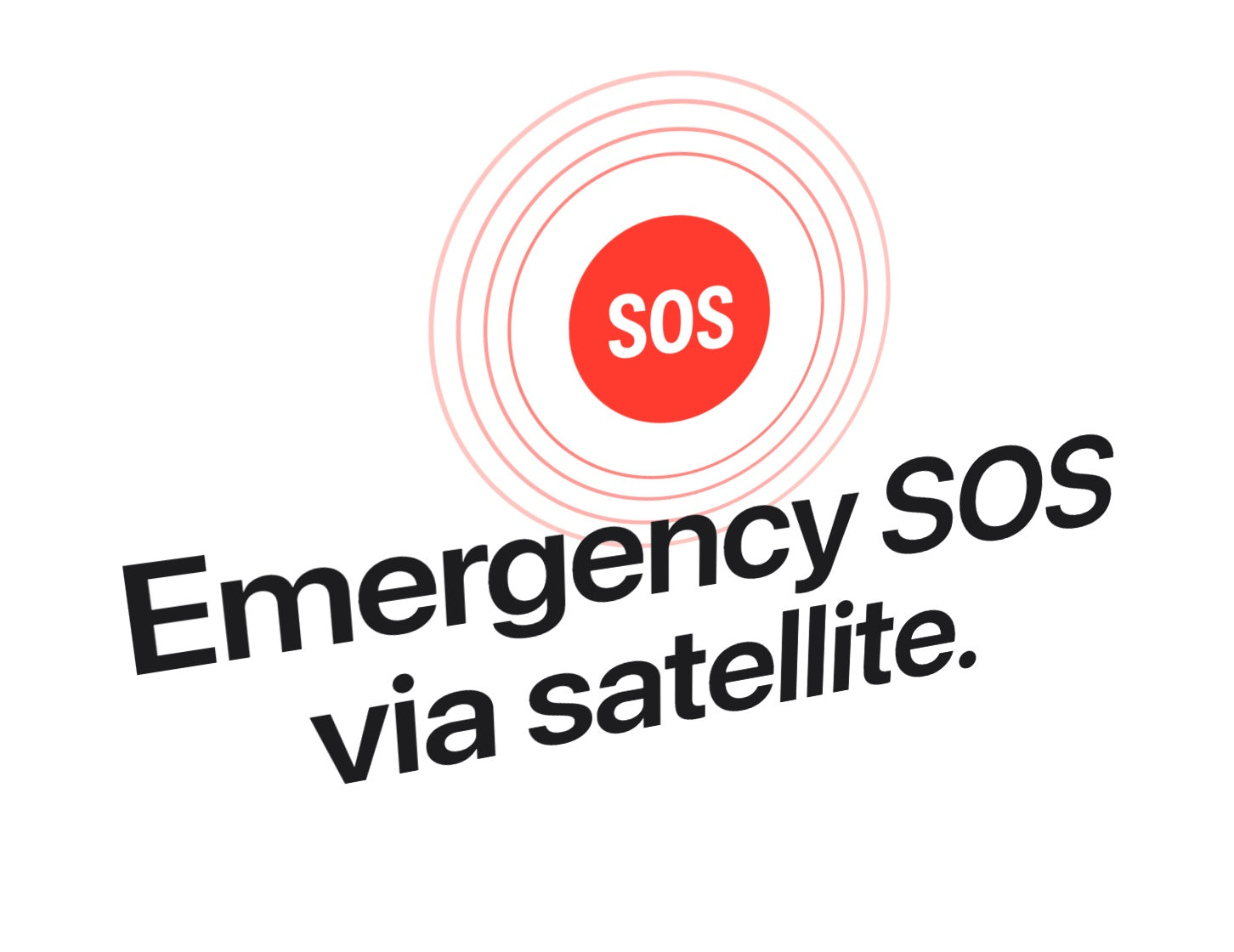 Emergency SOS via satellite.