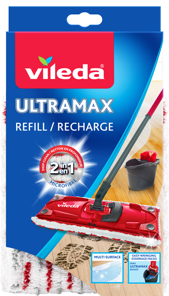Vileda Ultra max Ultramax Refill Pad, 46 x 14,1 x 1,5 cm, White/Red 1 White  / Red