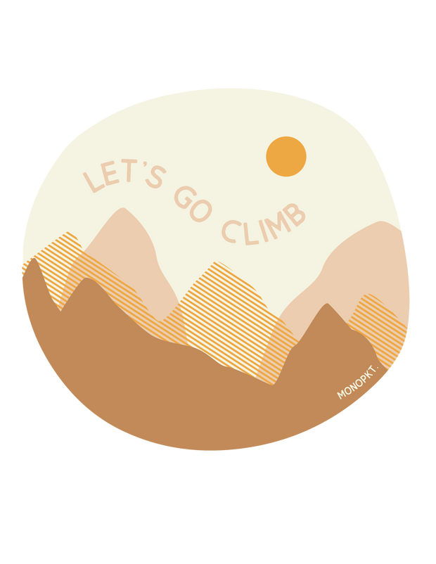 Living On The 'Edge - Rock Climbing Sticker
