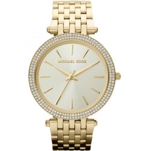 michael kors gold crystal watch