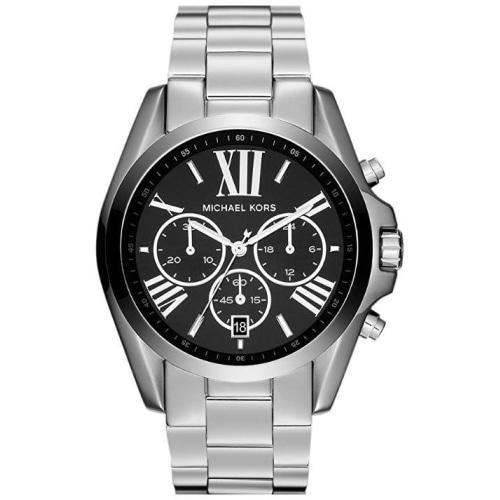 black and silver michael kors watch