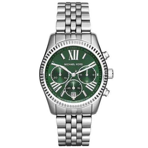 Michael Kors MK6222 Ladies Lexington Green Dial Chronograph Watch - Watches