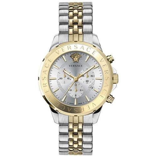 versace gold and silver watch