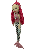 Sweety Toys 13333 Stoffpuppe Meerjungfrau Plüschtier Prinzessin 45 cm pink