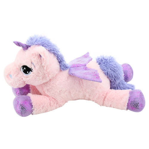 Sweety Toys Unicorn purple Unicorn cuddly toy with pink mane