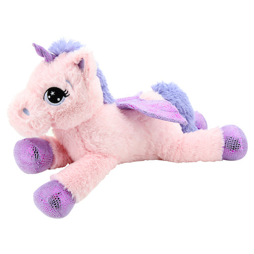 Sweety Toys Unicorn purple Unicorn cuddly toy with pink mane