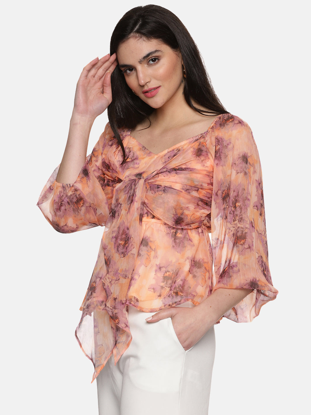 Farktop Chiffon Peplum Top Has a Flowier Feel Than Other Styles