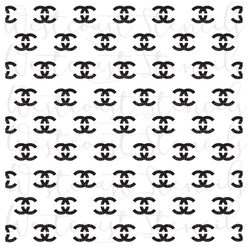 black and white chanel background clipart