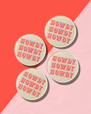Howdy Tarte by Taylor Set of 4 Coasters - Absaroka