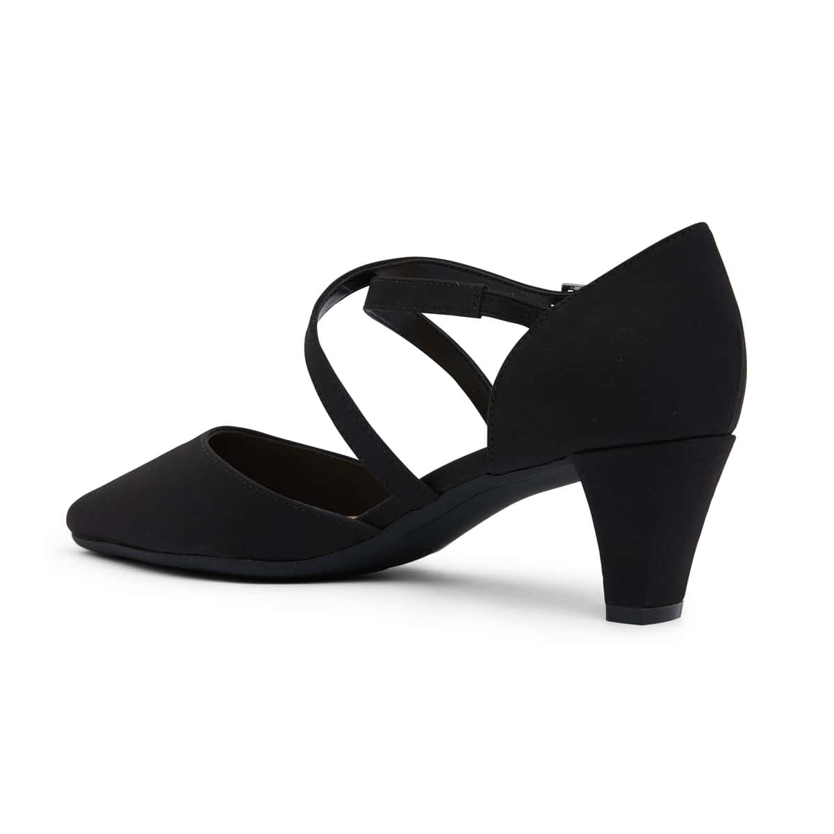 Adison Heel in Black Fabric | Easy Steps | Shoe HQ