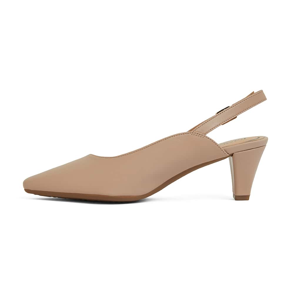 Agatha Heel in Blush Leather | Easy Steps | Shoe HQ