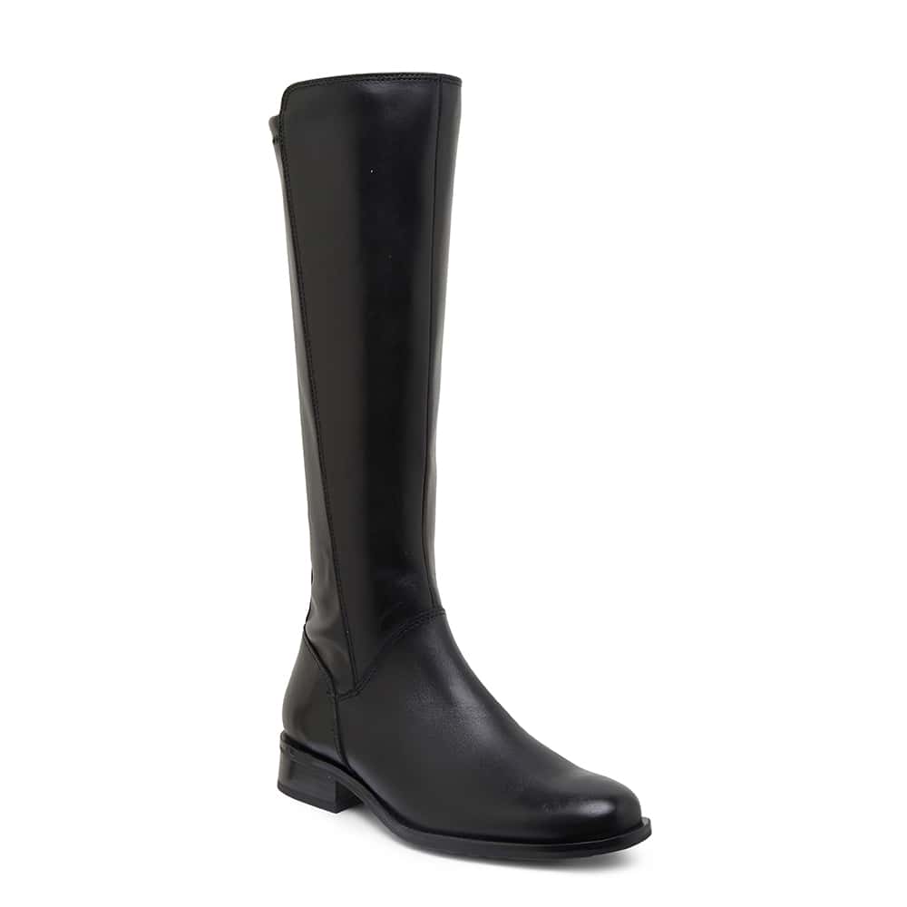 Alastair Boot in Black On Black Leather | Easy Steps | Shoe HQ