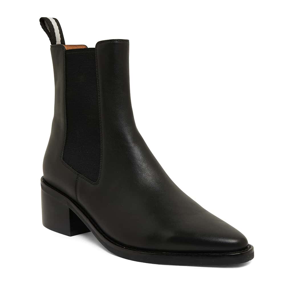 Federal Boot in Black Leather | Jane Debster | Shoe