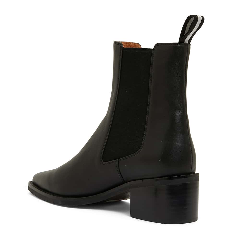 Federal Boot in Black Leather | Jane Debster | Shoe